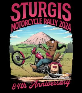 Priarie Dog Fink Girl, Crusing Sturgis Rally, 2024, Bear Butte