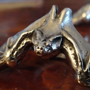 Winged Bat Ring, Sterling Silver