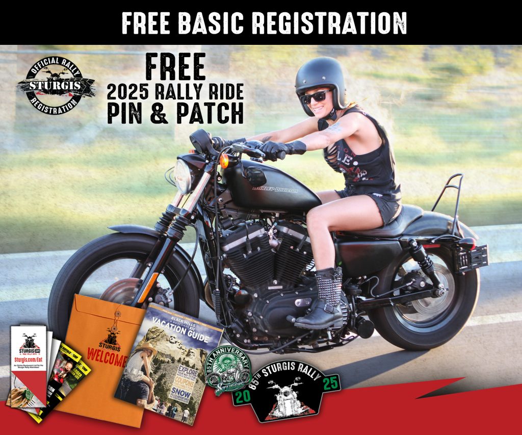 2025 Sturgis Rally Registration, Free Pin & Patch Set